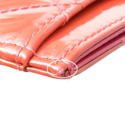 Chanel Matelasse Card Case Patent Leather Pink