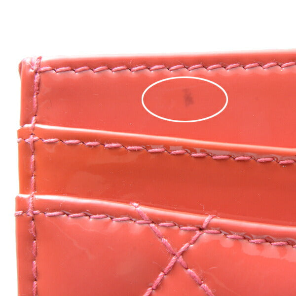 Chanel Matelasse Card Case Patent Leather Pink