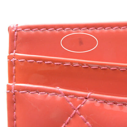 Chanel Matelasse Card Case Patent Leather Pink