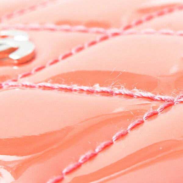 Chanel Matelasse Card Case Patent Leather Pink