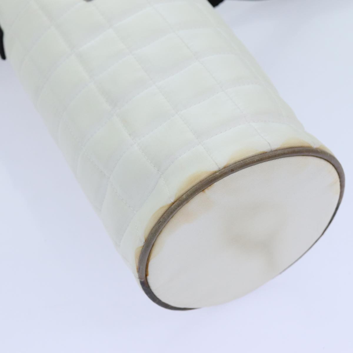 CHANEL Choco Bar Sports Line Shoulder Bag Nylon White CC 70955
