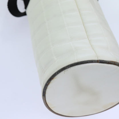 CHANEL Choco Bar Sports Line Shoulder Bag Nylon White CC 70955