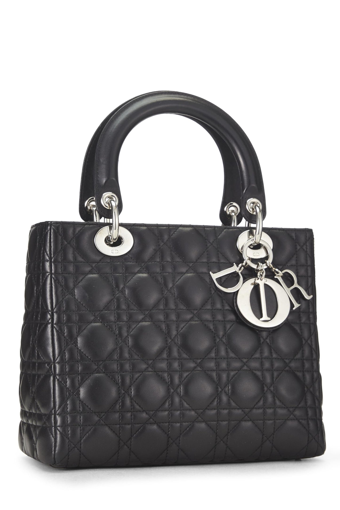 Dior, Black Cannage Quilted Lambskin Lady Dior Medium, Black