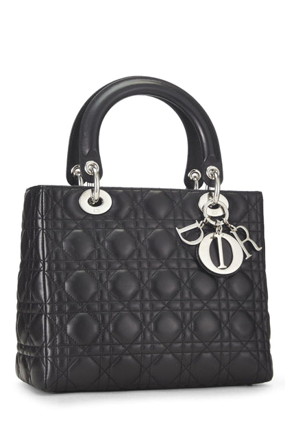 Dior, Black Cannage Quilted Lambskin Lady Dior Medium, Black