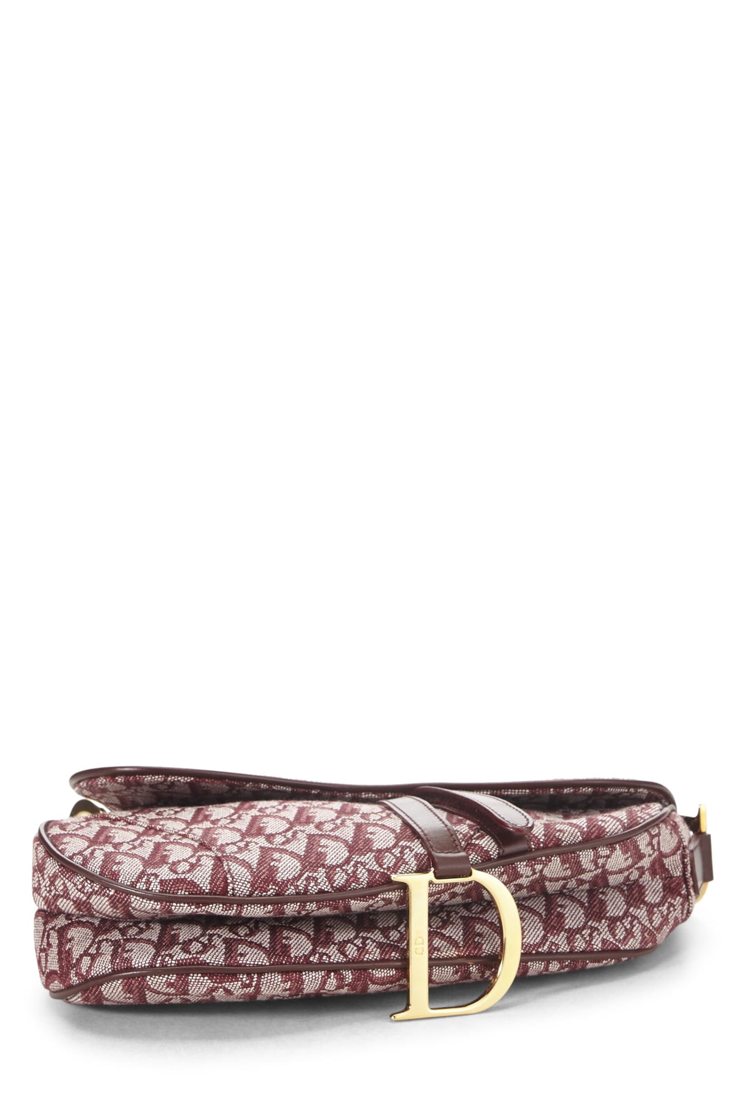 Dior, Burgundy Trotter Canvas Saddle Bag, Burgundy