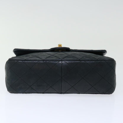 CHANEL Matelasse Chain Shoulder Bag Lamb Skin Black CC 71178A