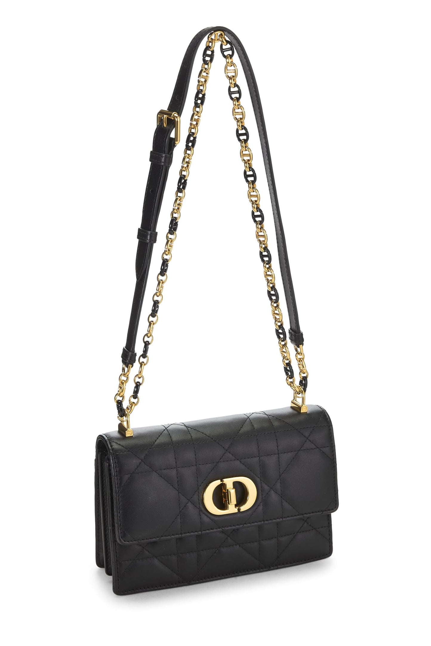 Dior, Black Cannage Lambskin Miss Caro Bag Mini, Black