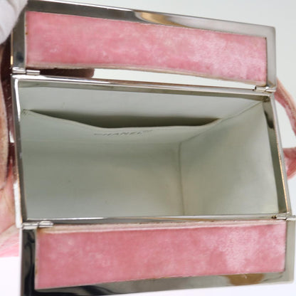 CHANEL Matelasse Hand Bag Velor Pink CC 71634A