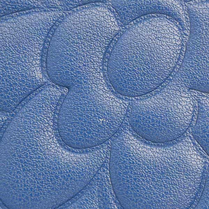Chanel Camellia Chain Wallet Blue Lambskin