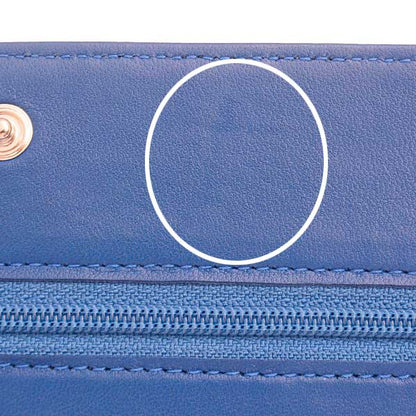 Chanel Camellia Chain Wallet Blue Lambskin