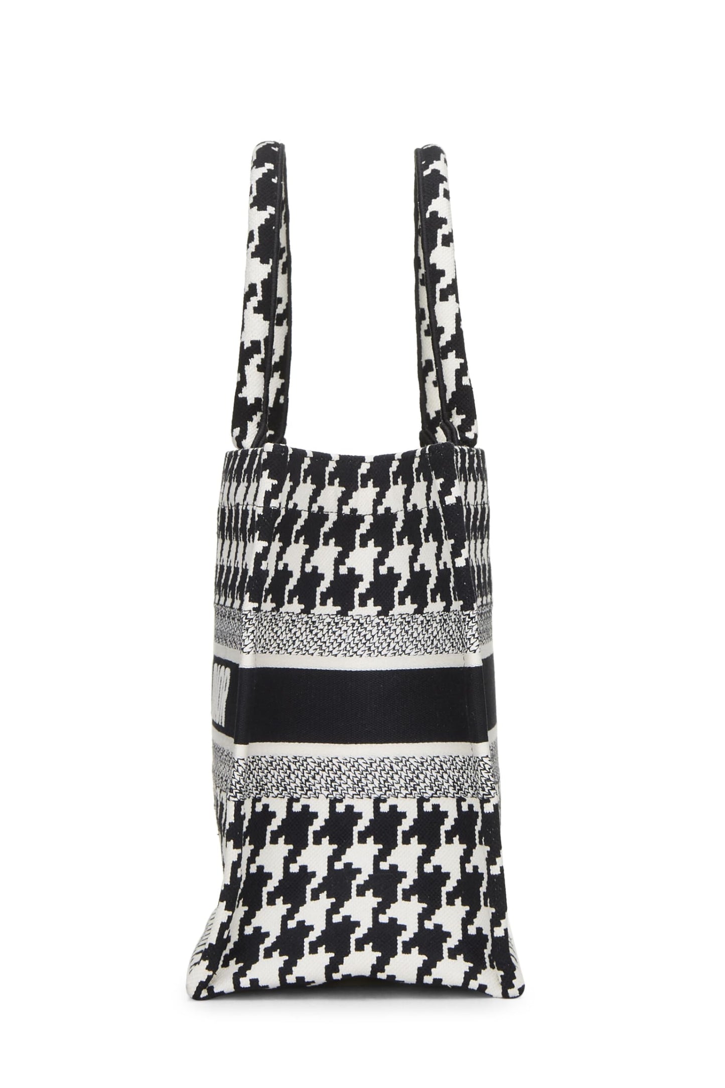 Dior, Black & White Houndstooth Book Tote Medium, Multi