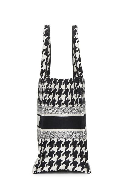 Dior, Black & White Houndstooth Book Tote Medium, Multi