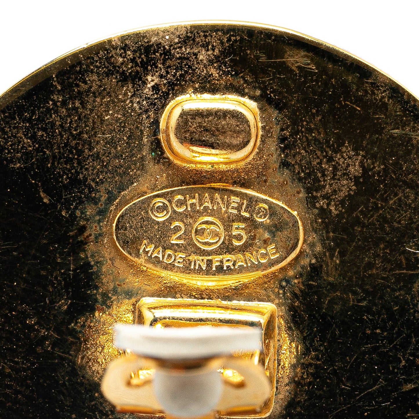 Gold Chanel Gold Plated CC Clip on Earrings