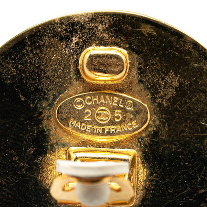 Gold Chanel Gold Plated CC Clip on Earrings