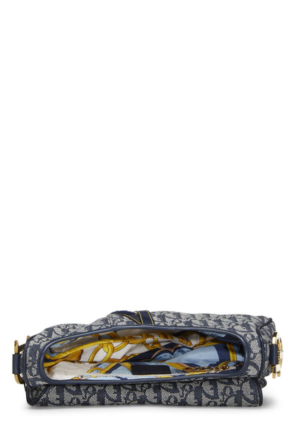 Dior, Navy Trotter Canvas Saddle Bag Mini, Navy