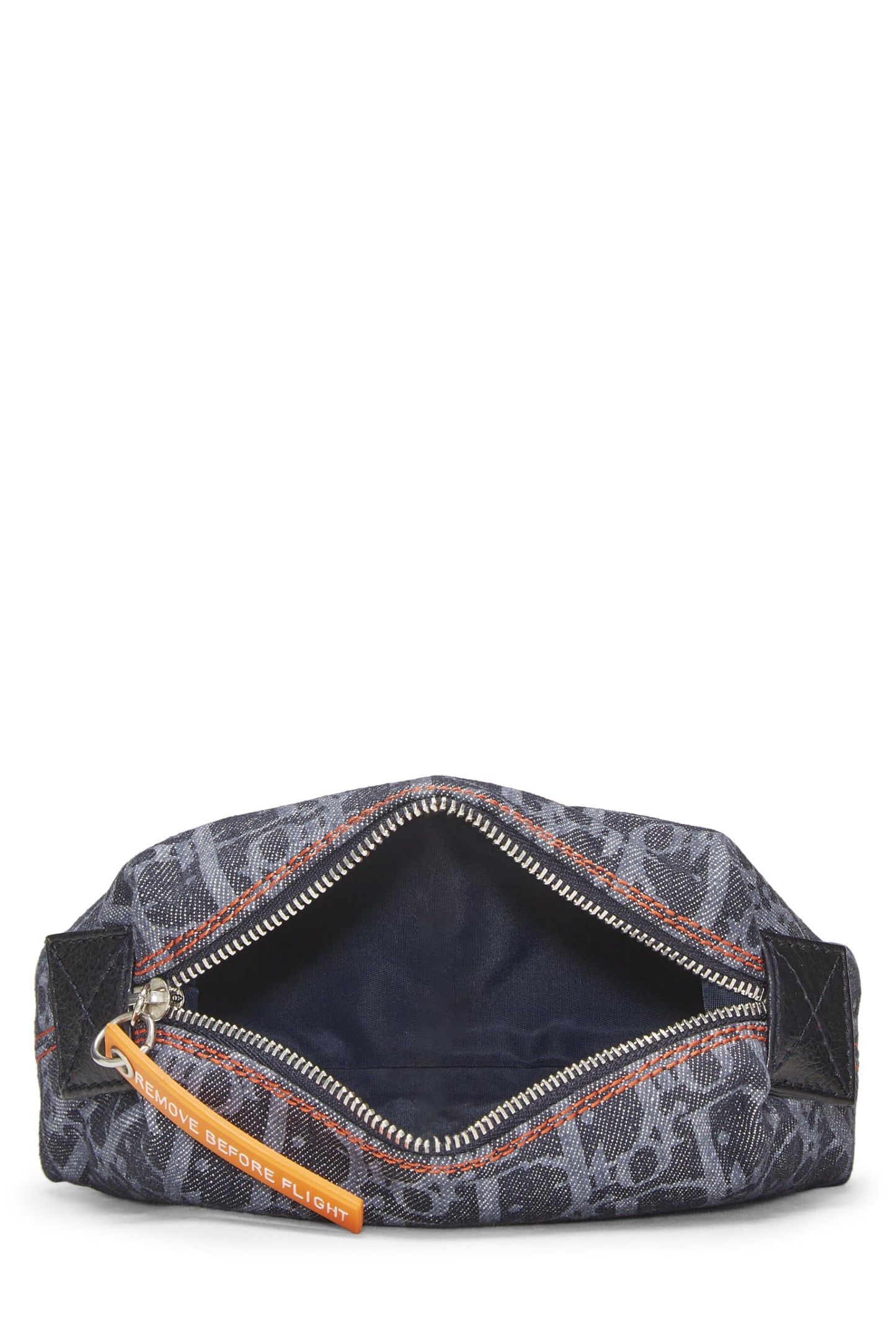 Dior, Navy Denim Trotter Flight Pouch, Navy