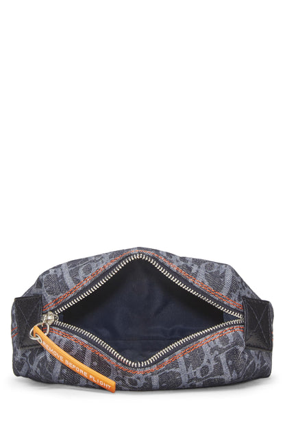 Dior, Navy Denim Trotter Flight Pouch, Navy