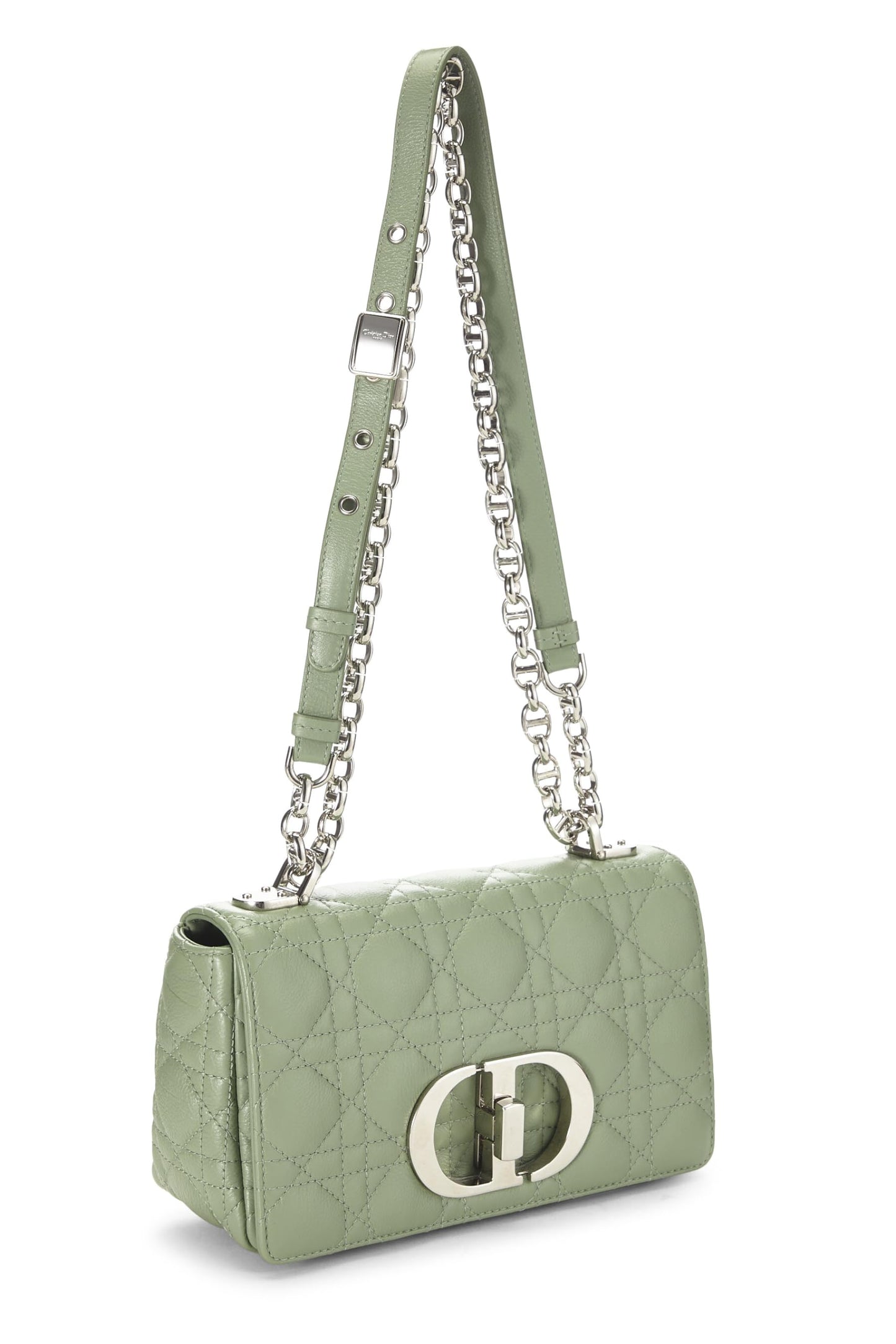 Dior, Green Cannage Calfskin Caro Bag Small, Green
