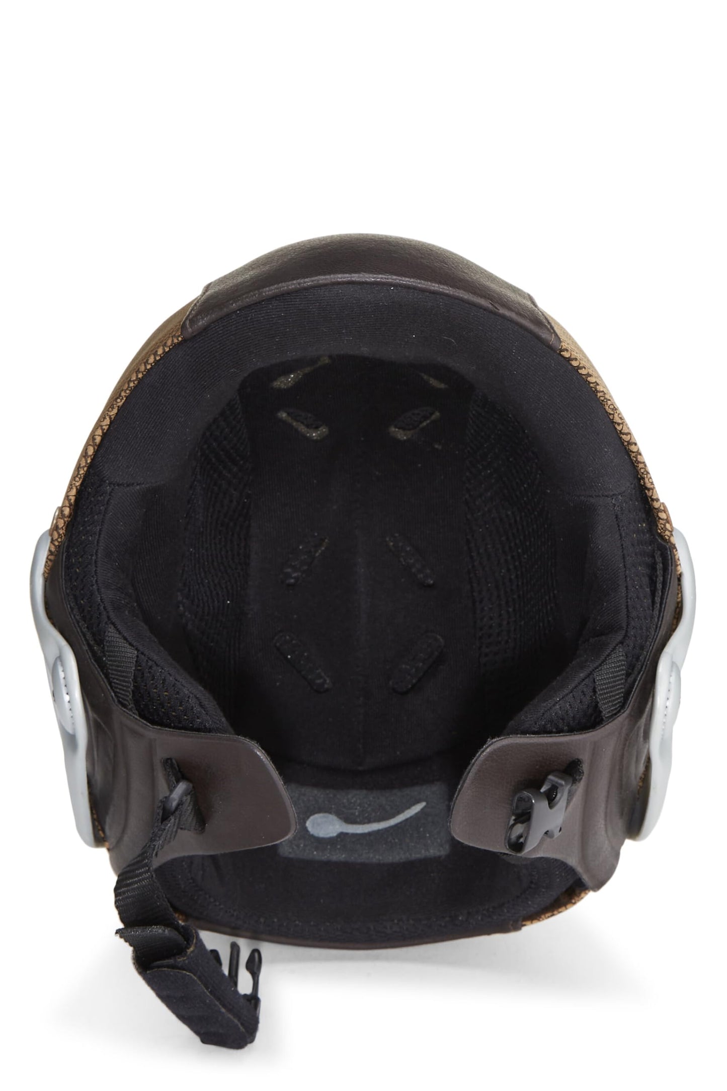 Dior, Brown Leather & Plastic Oblique Ski Helmet, Brown