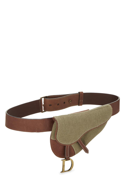 Dior, Green Canvas Saddle Belt Bag, Green