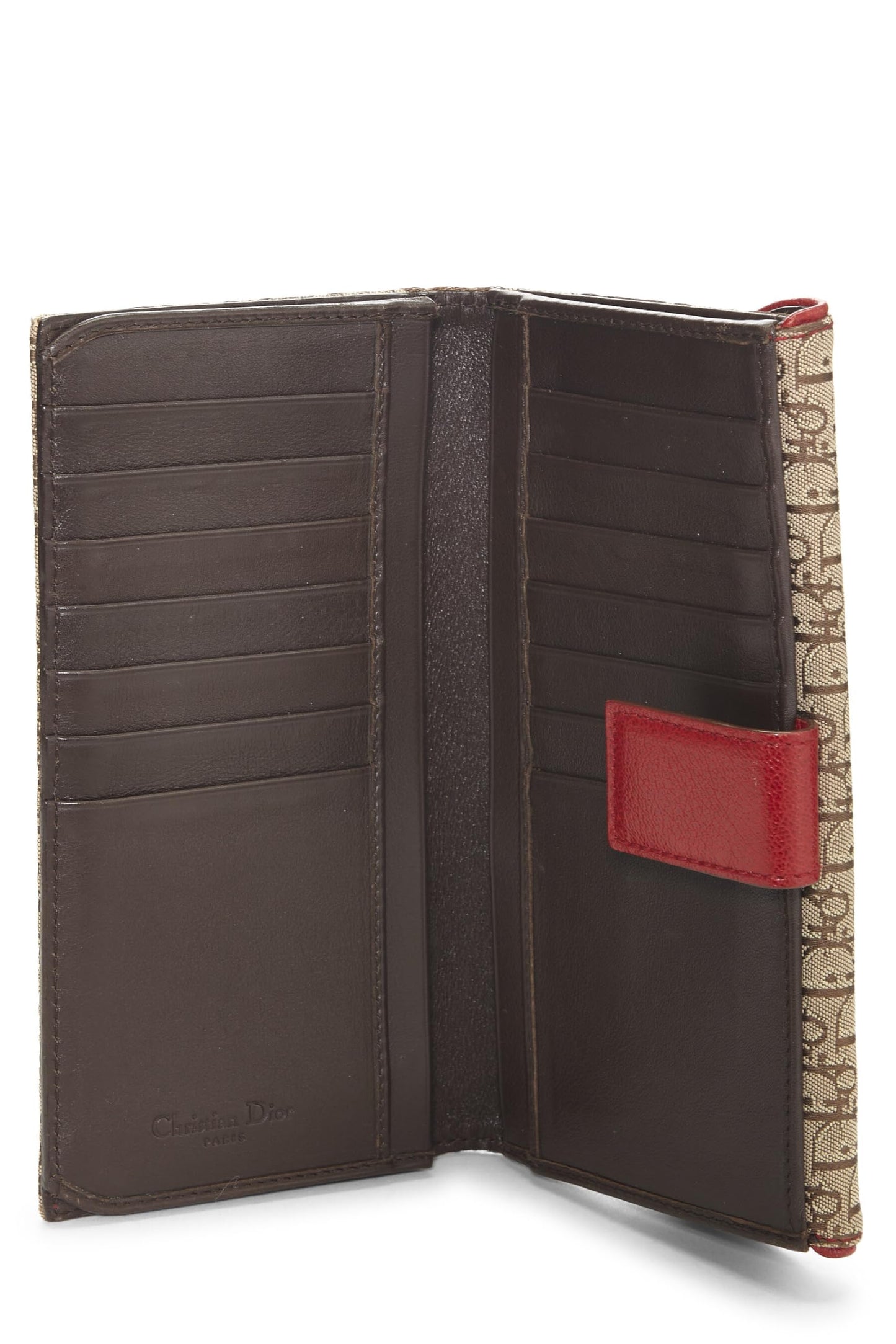 Dior, Beige Trotter Canvas Rasta Saddle Wallet, Brown