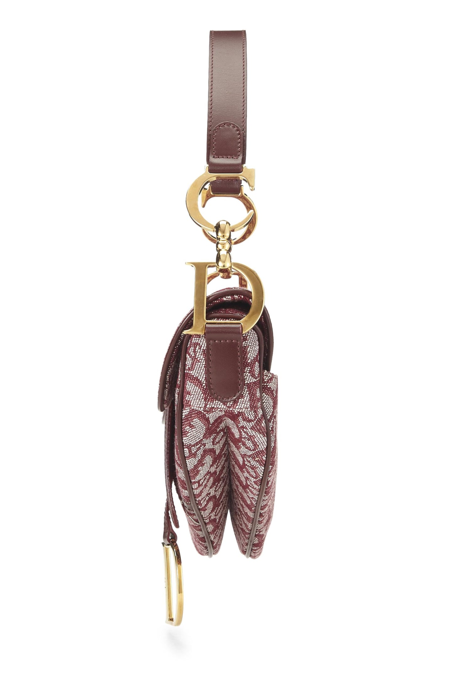 Dior, Burgundy Trotter Canvas Saddle Bag, Burgundy