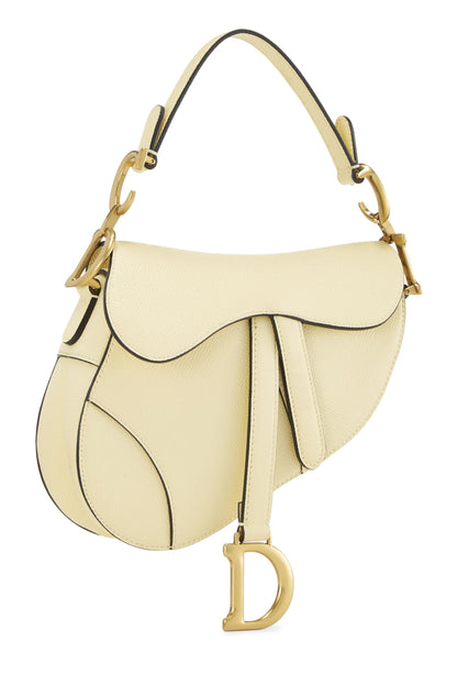Dior, Cream Leather Saddle Bag Mini, Yellow
