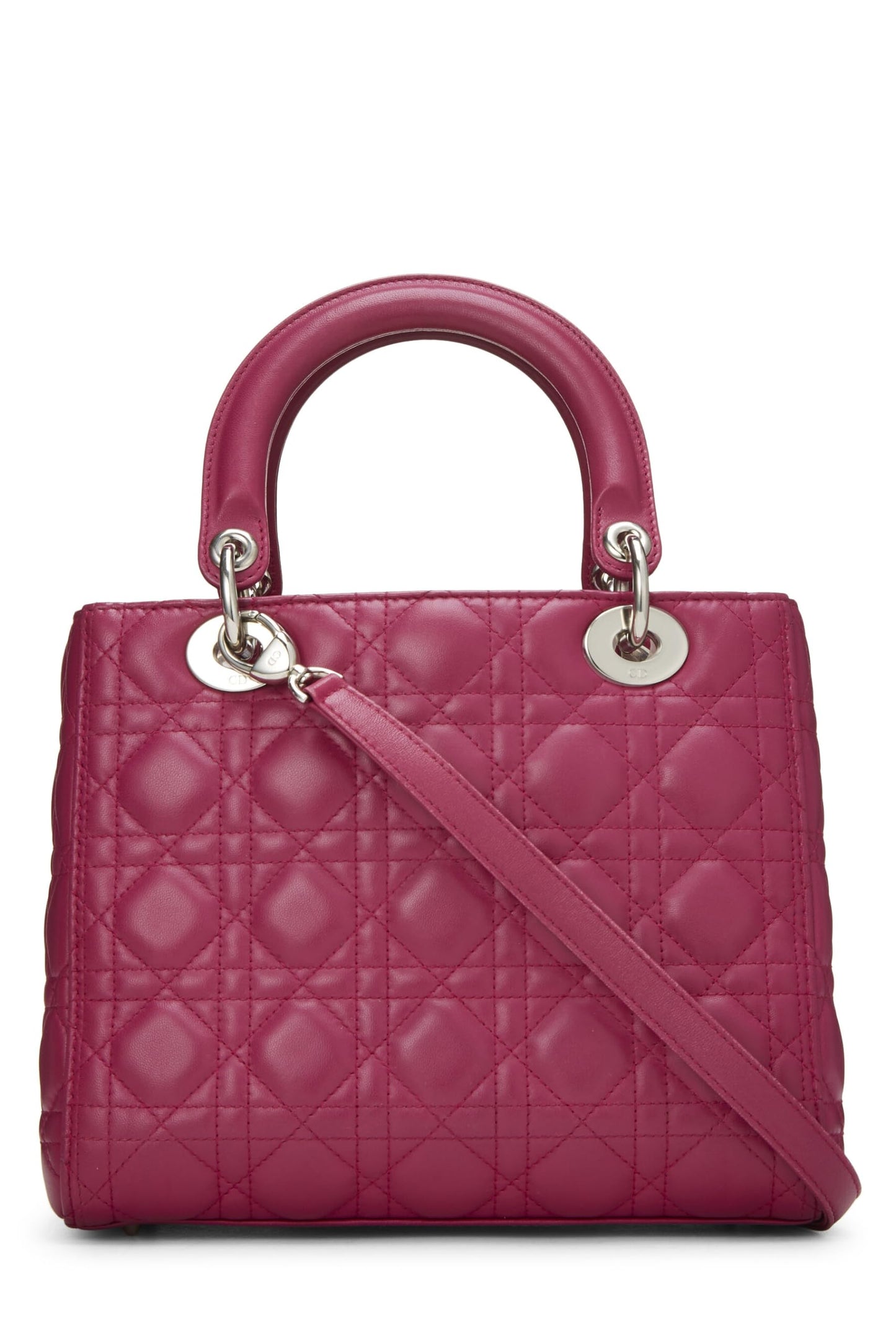 Dior, Purple Cannage Quilted Lambskin Lady Dior Medium, Purple