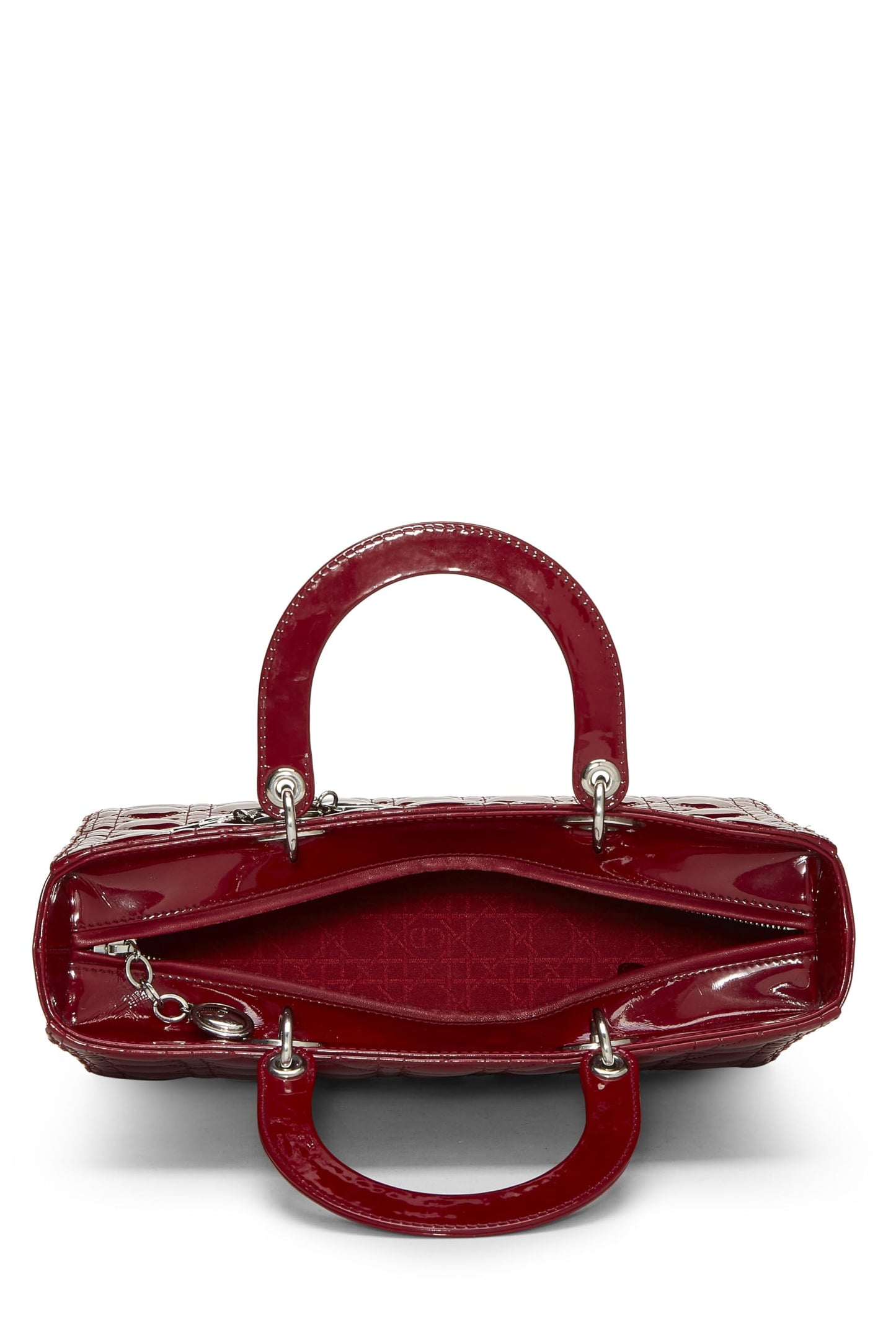 Dior, Red Cannage Patent Leather Lady Dior Large, Red