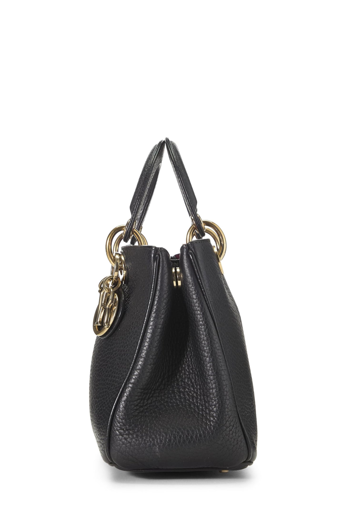 Dior, Black Leather Diorissimo Handbag Mini, Black