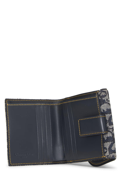 Dior, Navy Trotter Canvas Saddle Wallet, Navy
