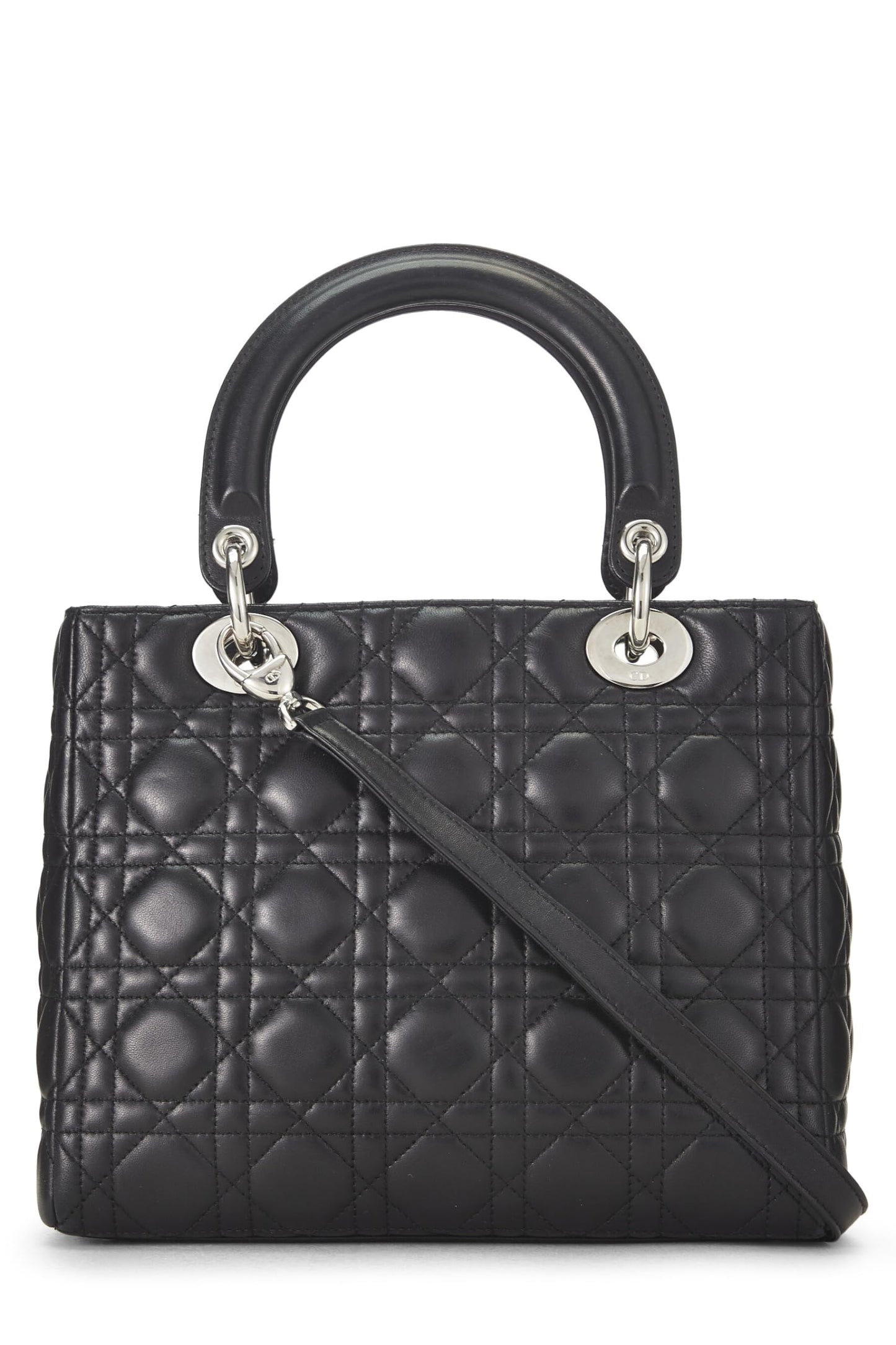 Dior, Black Cannage Quilted Lambskin Lady Dior Medium, Black