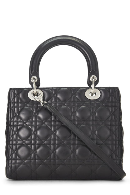 Dior, Black Cannage Quilted Lambskin Lady Dior Medium, Black