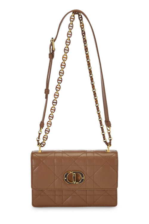 Dior, Brown Cannage Lambskin Miss Caro Bag Mini, Brown