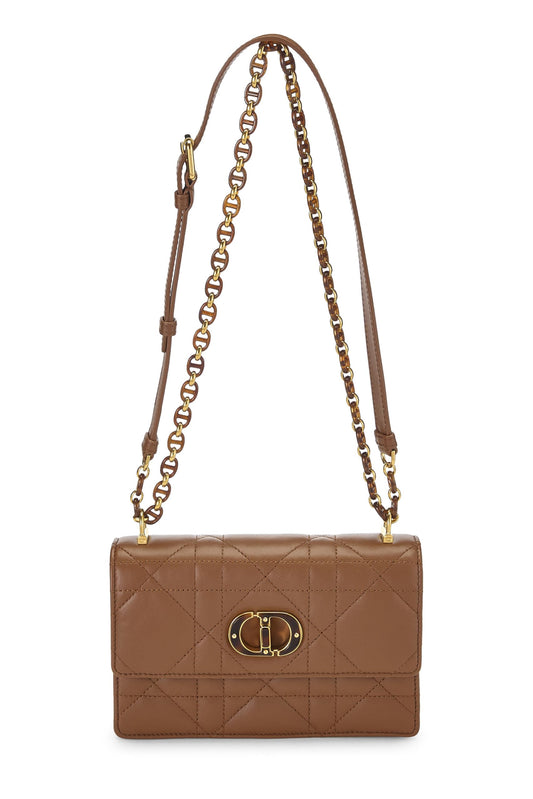 Dior, Brown Cannage Lambskin Miss Caro Bag Mini, Brown