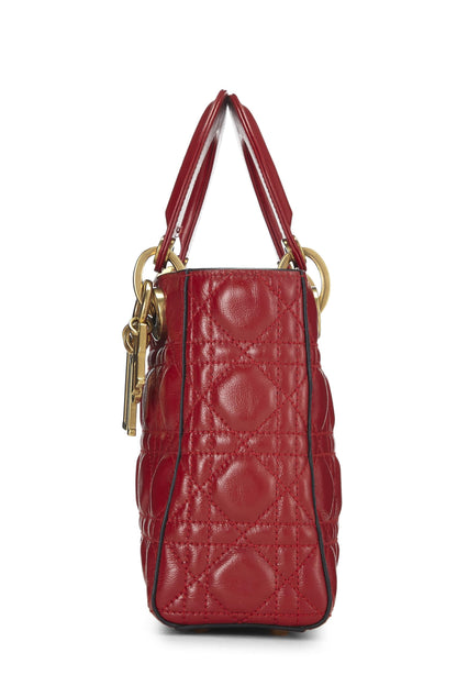 Dior, Red Calfskin My Lady Dior Lucky Charm Small, Red