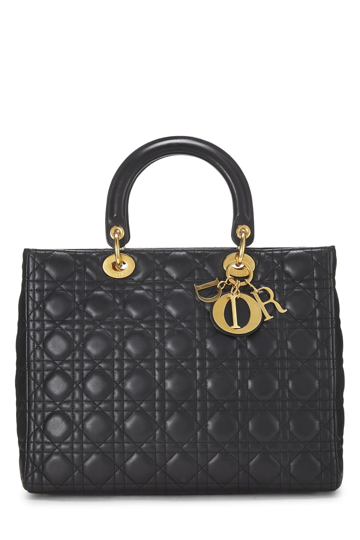 Dior, Black Cannage Leather Lady Dior Large, Black