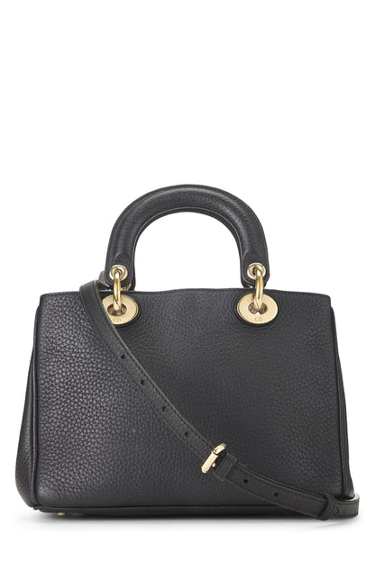 Dior, Black Leather Diorissimo Handbag Mini, Black