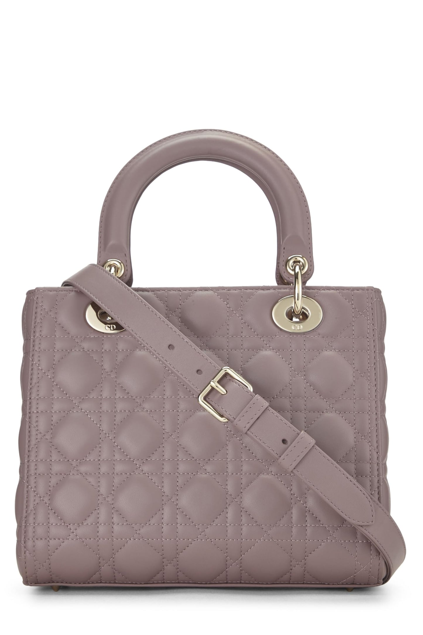 Dior, Purple Cannage Quilted Lambskin Lady Dior Medium, Purple