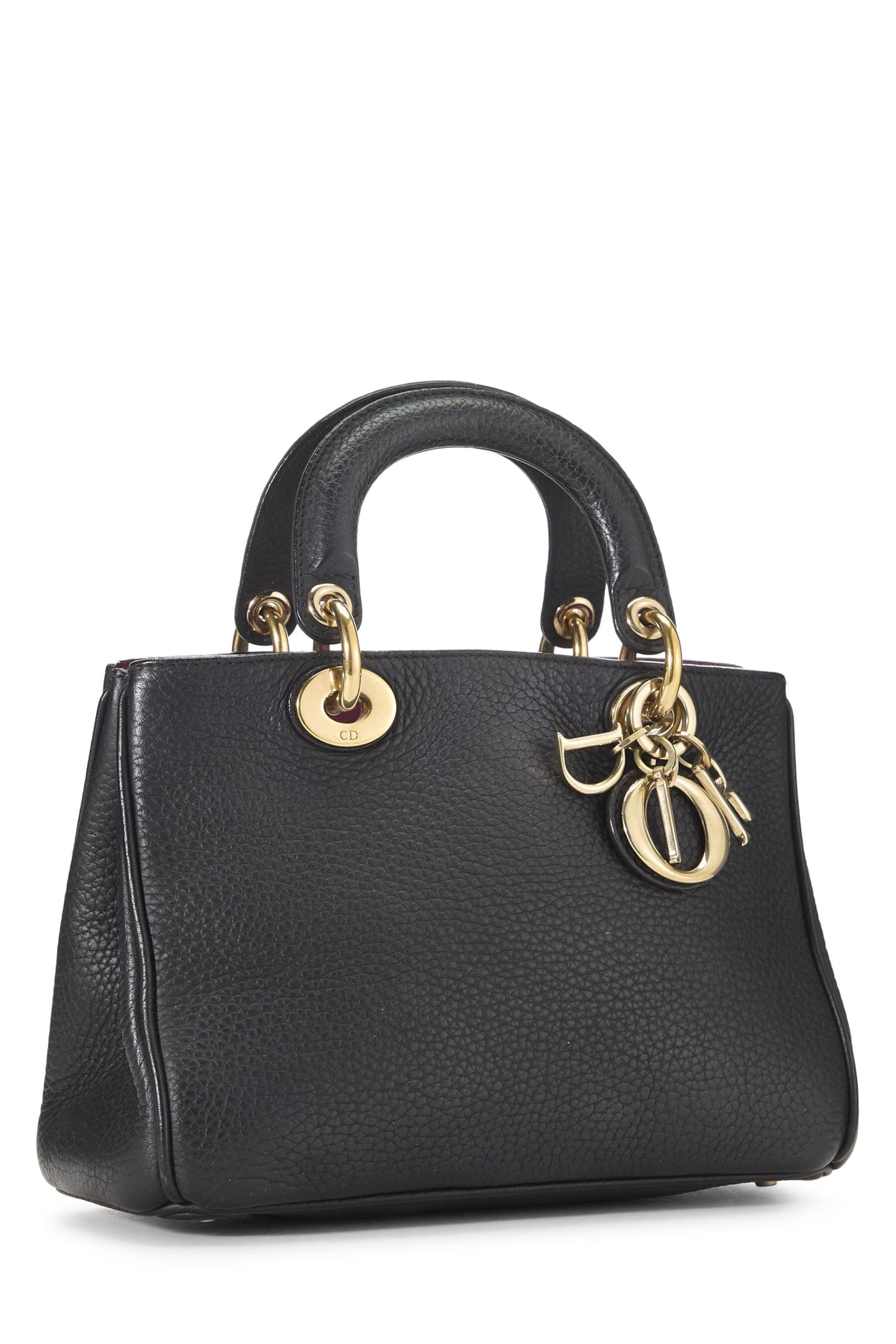 Dior, Black Leather Diorissimo Handbag Mini, Black