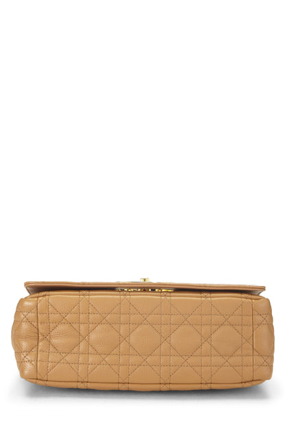 Dior, Brown Cannage Calfskin Caro Bag Medium, Brown