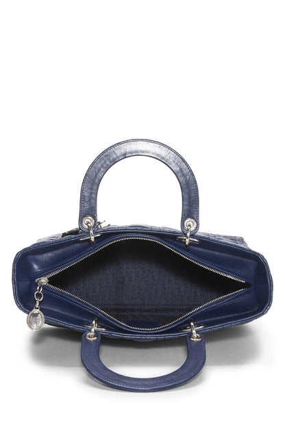 Dior, Blue Cannage Quilted Lambskin Lady Dior Large, Blue