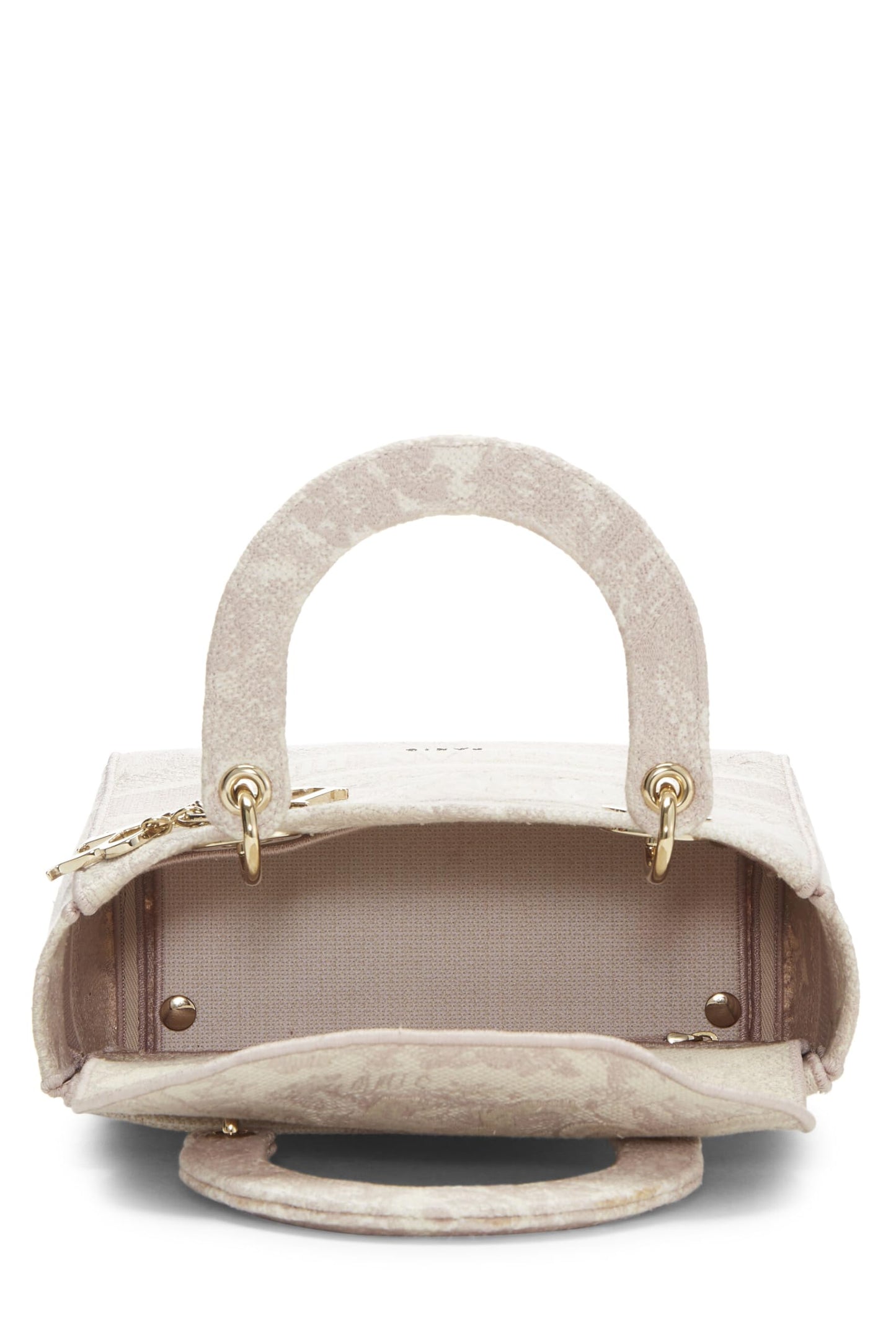 Dior, Pink Embroidered Canvas Lady D-Lite Medium, Pink