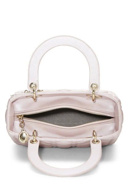 Dior, Pearly Pink Cannage Quilted Lambskin Lady Dior Medium, Pink