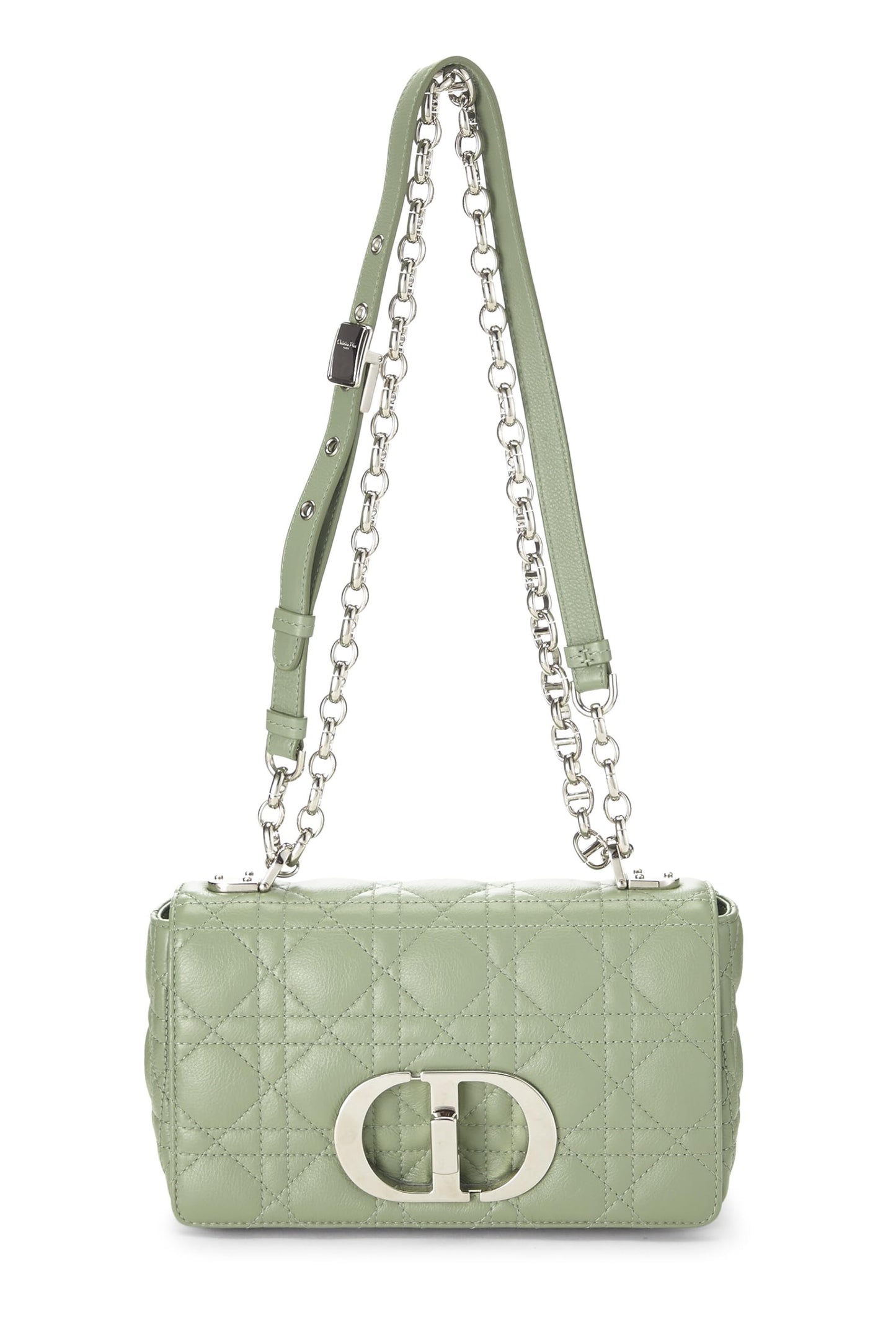 Dior, Green Cannage Calfskin Caro Bag Small, Green