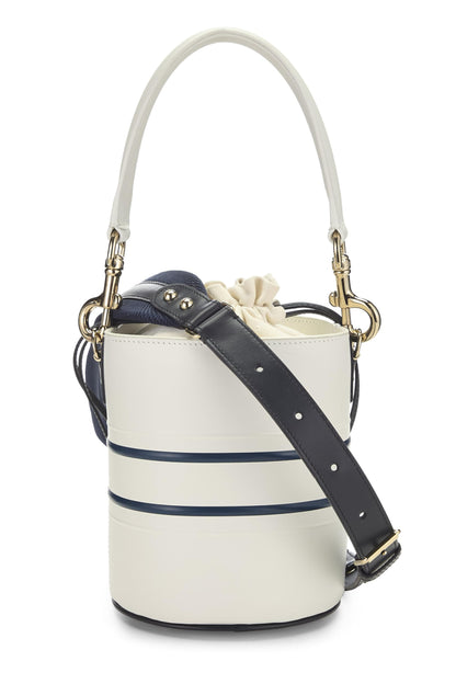 Dior, White Calfskin Vibe Bucket Bag Micro, White