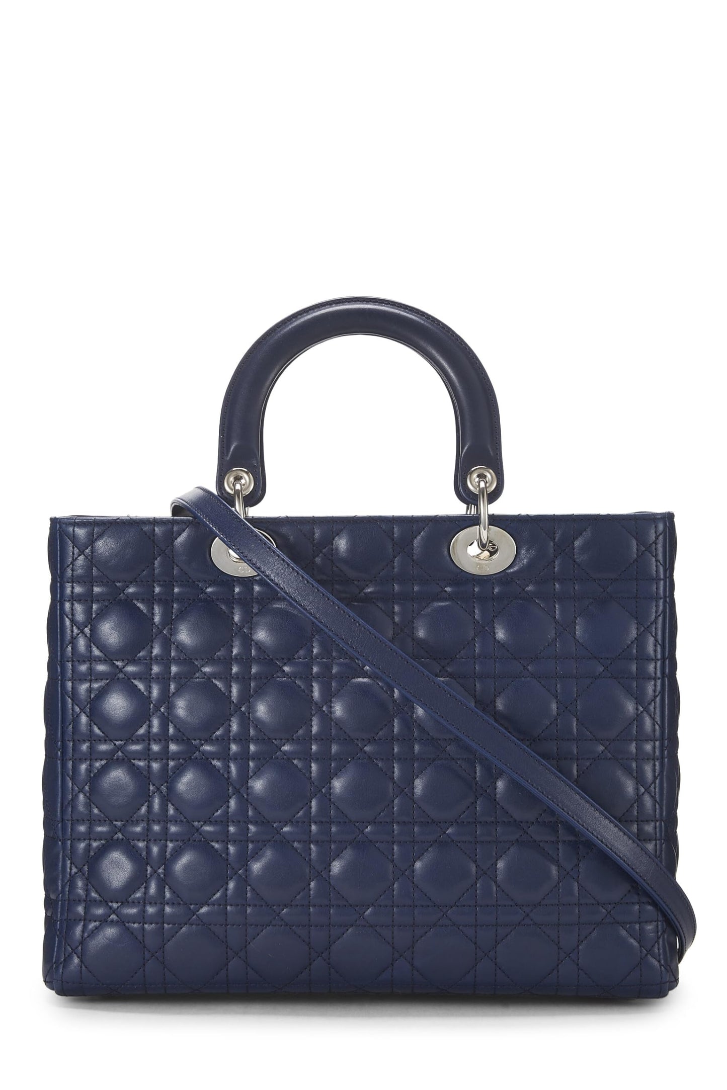 Dior, Blue Cannage Quilted Lambskin Lady Dior Large, Blue