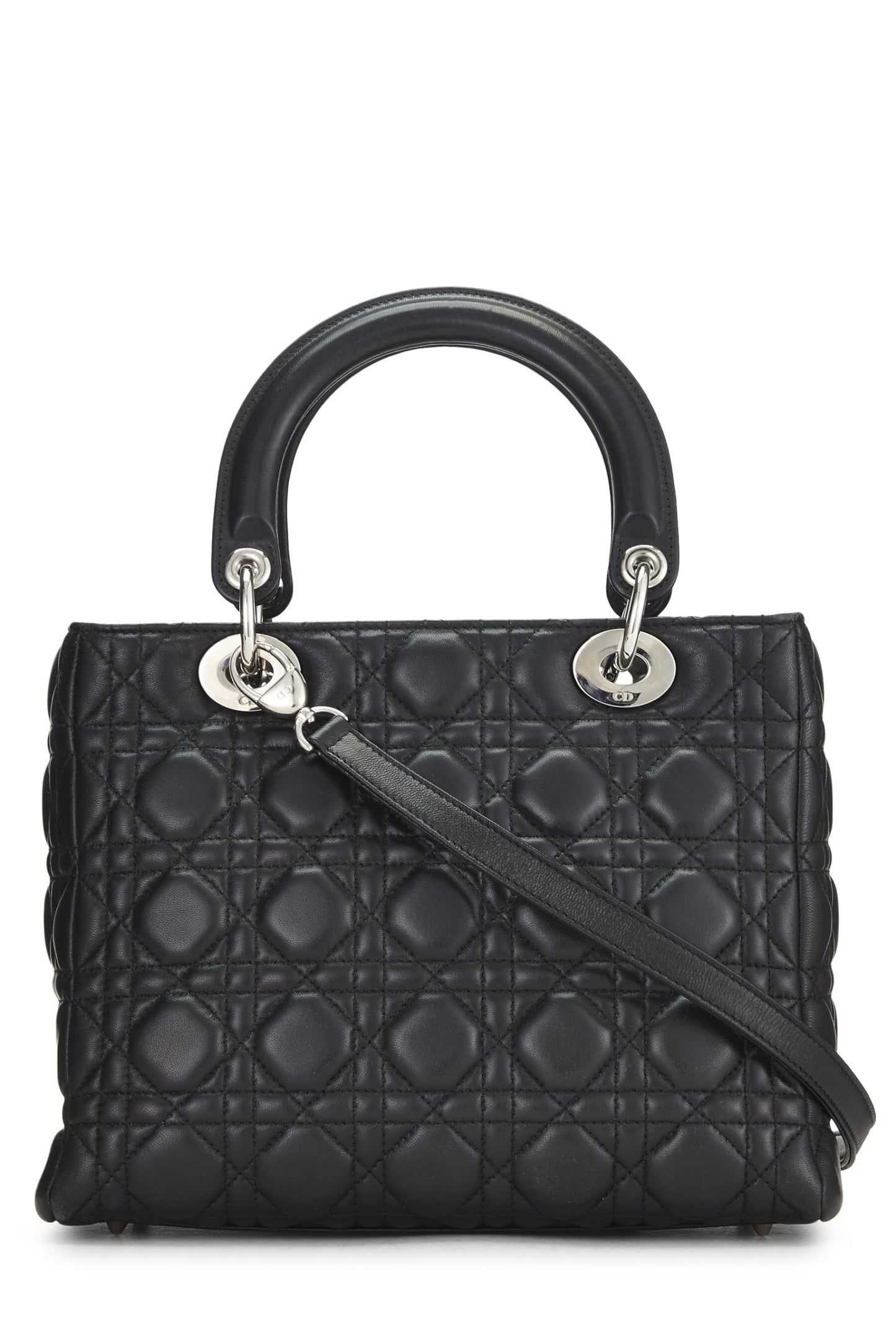 Dior, Black Cannage Quilted Lambskin Lady Dior Medium, Black