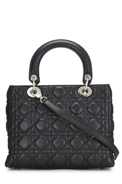 Dior, Black Cannage Quilted Lambskin Lady Dior Medium, Black