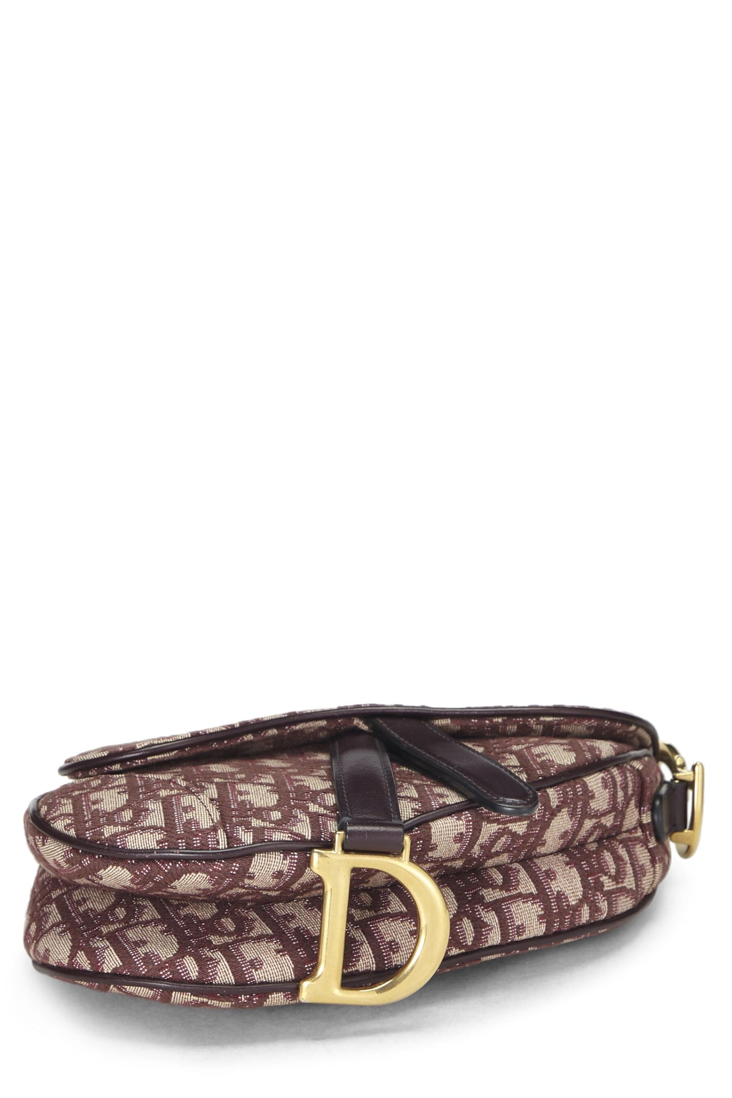 Dior, Burgundy Oblique Saddle Bag Mini, Burgundy